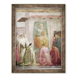 Tablou inramat - T. Masaccio - Sfantul Petru pe tron, de la invierea Fiului lui Teofil, si Sfantul Petru intronat ca Prim Episcop al Antiohiei - - Roveli