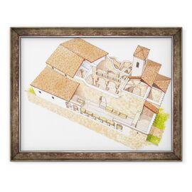 Tablou inramat - Fernando Aznar Cenamor - San Millan de la Cogolla. Manastirea Suso. La Rioja - - Roveli
