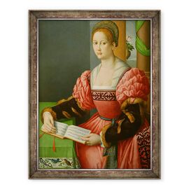 Tablou inramat - Il Bacchiacca, Francesco Ubertini - Portretul unei femei Cu O Carte De Muzica - - Roveli