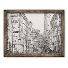 Tablou inramat - Vincent Alexander Booth - Manchester, Deansgate, vedere de la cafenea, 2010 - - Roveli