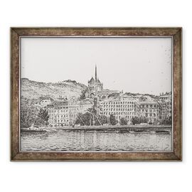 Tablou inramat - Vincent Alexander Booth - Orasul Geneva, 2011 - - Roveli