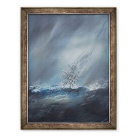 Tablou inramat - Vincent Alexander Booth - HMS Beagle in Storm de pe Cape Horn 24 December1832. 2012 - - Roveli