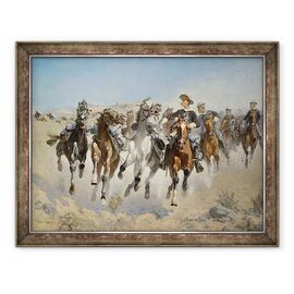 Tablou inramat - Frederic Remington - Demontat, Patra Troopers Mutarea cailor Led - - Roveli