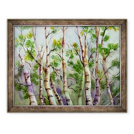 Tablou inramat - Neela Pushparaj - Birches de primavara - - Roveli