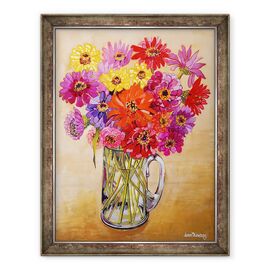 Tablou inramat - Joan Thewsey - Zinnias - - Roveli