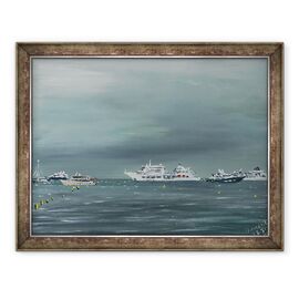 Tablou inramat - Vincent Alexander Booth - Nave si ambarcatiuni la Cannes, 2014 - - Roveli