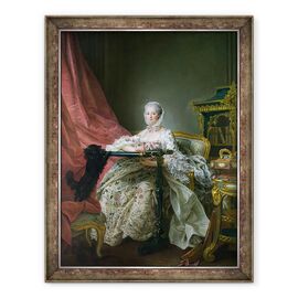 Tablou inramat - Francois-Hubert Drouais - Madame de Pompadour - - Roveli