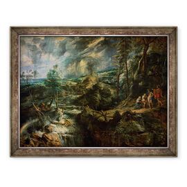 Tablou inramat - Peter Paul Rubens - Peisaj cu Philemon si Baucis c.1625 - - Roveli