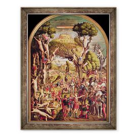 Tablou inramat - Vittore Carpaccio - Rastignirea si glorificarea celor zece mii de martiri de pe muntele Ararat - - Roveli