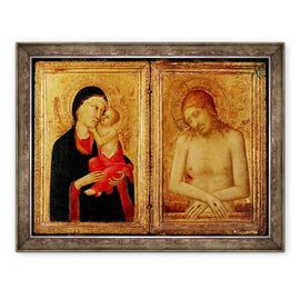 Tablou inramat - Simone Martini - Pieta, Fecioara si Copilului - - Roveli