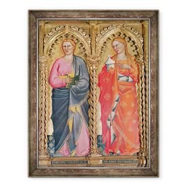 Tablou inramat - Giovanni del Biondo dal Casentino - Sfantul Ioan si Sfanta Maria Magdalena - - Roveli