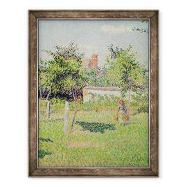 Tablou inramat - Camille Pissarro - Femeie in lunca la Eragny, Primavara - - Roveli