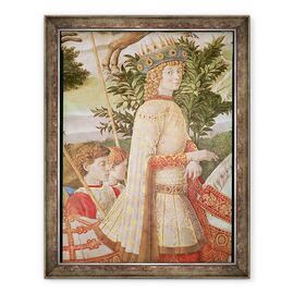 Tablou inramat - Benozzo di Lese di Sandro Gozzoli - Procesiunea Magilor, procesiunea condusa de Lorenzo Magul sub masca Magului Caspar, detaliu al lui Lorenzo de Medici - - Roveli