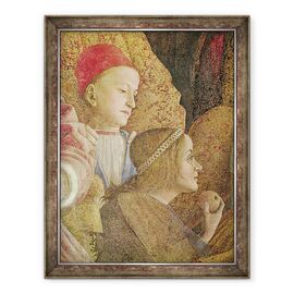 Tablou inramat - Andrea Mantegna - Marchizul Ludovico Gonzago al III-lea de Mantua impreuna cu familia si curtenii sai, detaliu al copiilor Gonzago - - Roveli