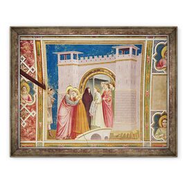 Tablou inramat - Giotto di Bondone - intalnirea lui Ioachim si a Annei la Poarta de Aur - - Roveli