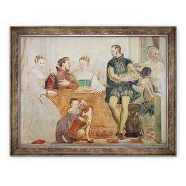 Tablou inramat - Giovanni Antonio Fasolo - Detaliu al Banchetului - - Roveli