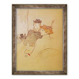 Tablou inramat - Henri de Toulouse-Lautrec - Doua femei stand intr-o cafenea - - Roveli