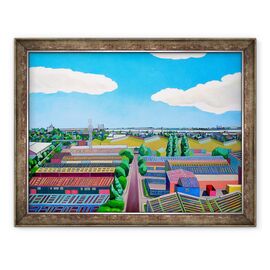 Tablou inramat - Noel Paine - Thames Gateway de vara - - Roveli
