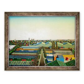 Tablou inramat - Noel Paine - Thames Gateway de iarna - - Roveli