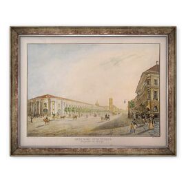 Tablou inramat - Karl Pavlovich Beggrov - Vedere de Nevsky Prospekt, langa Gostiny Dvor, Sankt-Petersburg - - Roveli