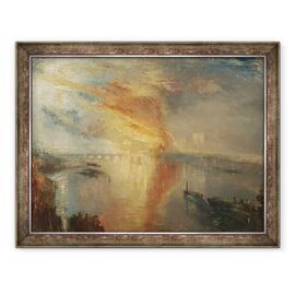 Tablou inramat - Joseph Mallord William Turner - Arderea Caselor Lorzilor si Comunelor, 16 octombrie 1834 - - Roveli