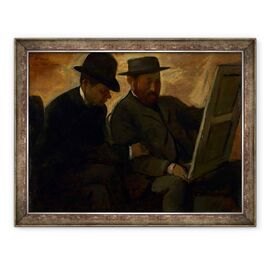 Tablou inramat - Edgar Degas - Paul Lafond si Alphonse Cherfils Examinarea unei Picturi - - Roveli