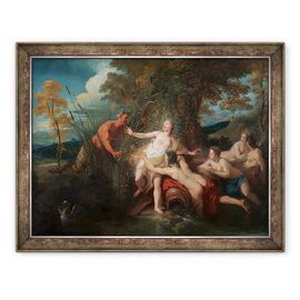 Tablou inramat - Jean Francois de Troy - Pan si Syrinx - - Roveli