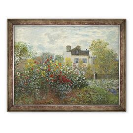 Tablou inramat - Claude Monet - Gradina Artistului din Argenteuil Un colt al gradinii cu dalii - - Roveli