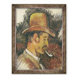 Tablou inramat - Paul Cezanne - Barbat cu teava - - Roveli