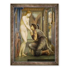 Tablou inramat - Edward Coley Burne-Jones - Pygmalion si Imaginea - Soul Attains - - Roveli
