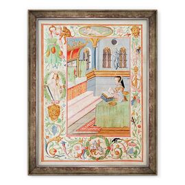 Tablou inramat - scoala engleza - Maria I binecuvantarea inele crampe - - Roveli