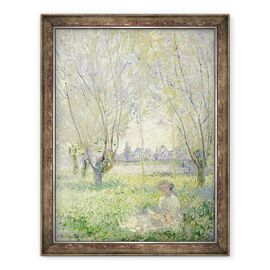 Tablou inramat - Claude Monet - Femeia asezata sub Willows - - Roveli