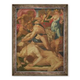 Tablou inramat - Giovanni Battista Rosso Fiorentino - Moise aparand fiicele lui Ietro - - Roveli