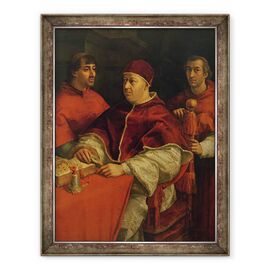 Tablou inramat - Raphael - Leo X cu Cardinalii Giulio de Medici si Luigi de Rossi - - Roveli