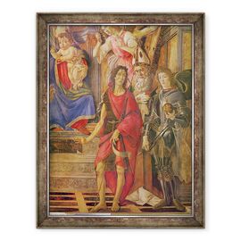 Tablou inramat - Sandro Botticelli - Altarul Sfantului Barnaba, Fecioara si Pruncul intronat, detaliu al Sfantului Ioan Botezatorul, Sfantul Ignace Episcopul Antiohia, Sfantul Mihail - - Roveli