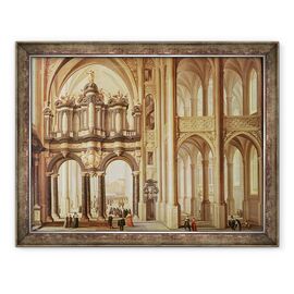 Tablou inramat - Dirck van Delen - Interiorul unei biserici - - Roveli