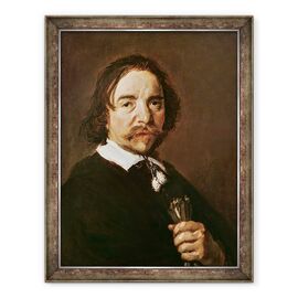 Tablou inramat - Frans Hals - Portretul unui barbat Cu O Manusa si Par Negru - - Roveli