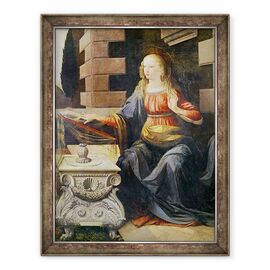 Tablou inramat - Leonardo da Vinci - Buna Vestire detaliu al Fecioarei - - Roveli