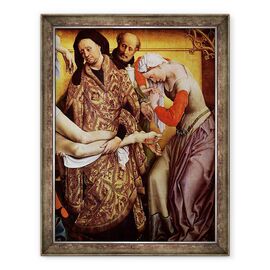 Tablou inramat - Rogier van der Weyden - Coborarea de pe cruce detaliu al Mariei Magdalena si Iosif din Arimateea - - Roveli