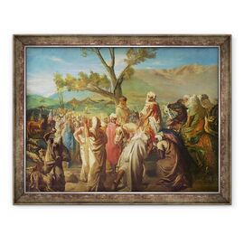 Tablou inramat - Theodore Chasseriau - Caid viziteaza un Douar, 1849 - - Roveli