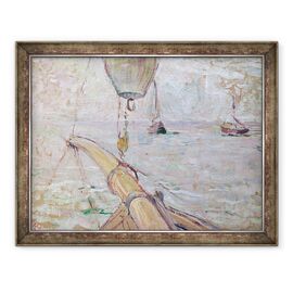 Tablou inramat - Henri de Toulouse-Lautrec - Vedere de Arcachon din partea din fata a Yacht Cocorico - - Roveli