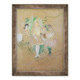 Tablou inramat - Henri de Toulouse-Lautrec - Trei figuri la Folies-Bergères - - Roveli
