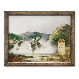 Tablou inramat - Philip James Loutherbourg - Cascada Rinului de la Schaffhausen - - Roveli