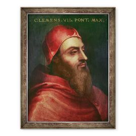 Tablou inramat - Sebastiano del Piombo - Portretul Papei Clement VII Giulio di Giuliano de Medici 1478-1534 - - Roveli