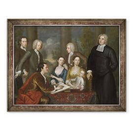 Tablou inramat - John Smibert - Grupul Bermudelor, Dean Berkeley si anturajul sau, 1728 - - Roveli