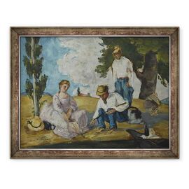Tablou inramat - Paul Cezanne - Picnic pe malul raului - - Roveli