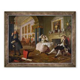 Tablou inramat - William Hogarth - Casatoria a la Mod, II - Tete a Tete - - Roveli