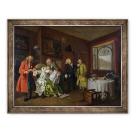 Tablou inramat - William Hogarth - Casatoria a la Mod, VI, Moartea doamnei - - Roveli