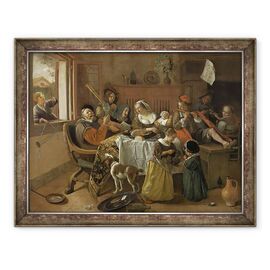 Tablou inramat - Jan Havicksz Steen - Familia Vesel - - Roveli