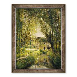 Tablou inramat - Charles Francois Daubigny - Peisaj cu un flux insorit - - Roveli